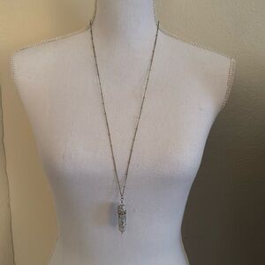 Francesca’s Wire Wrapped Marble Pendant Necklace
